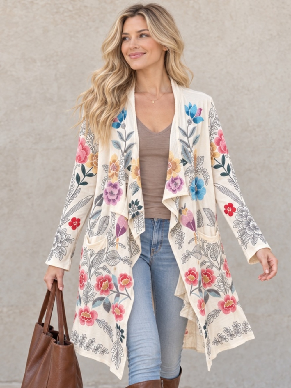 NWT | Johnny Was | Gorgeous Floral Cardigan Sweater Coat | Size Large - Picture 4 of 6